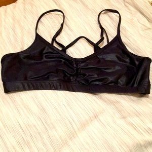 Black sports bra.